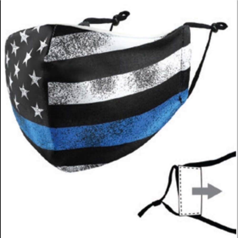 Thin blue line mask | law enforcement mask